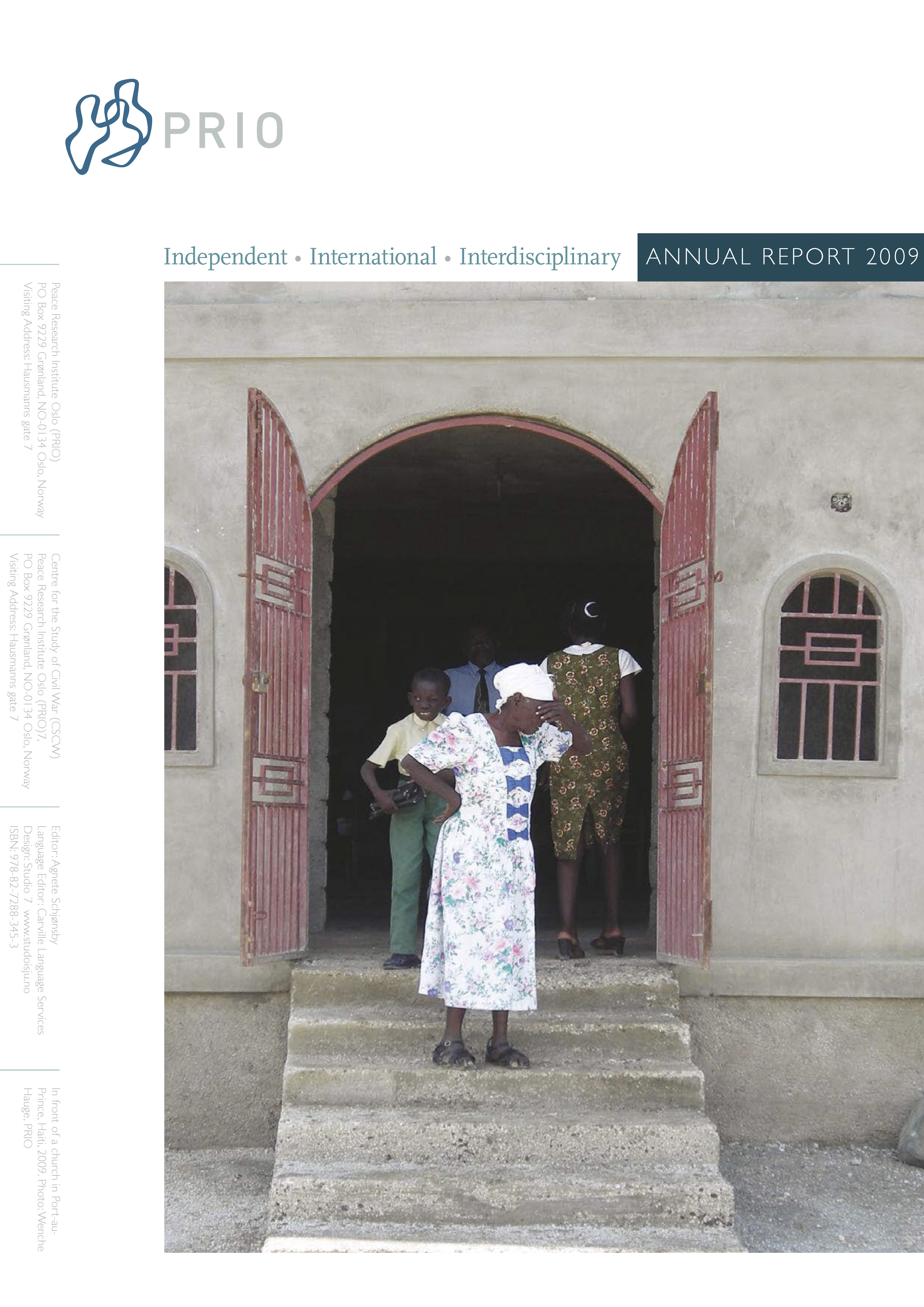 PRIO Annual Report 2009 front cover